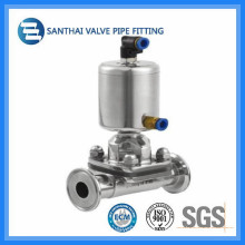 Three Way Threaded Aluminum Sanitary Pneumatic Butterfly Valve